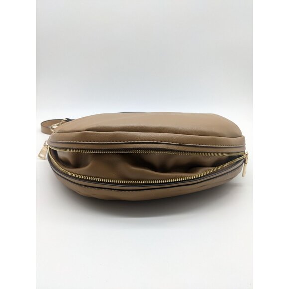 INC Kolleene faux-leather expandable women's Large hobo crossbody bag-CAMEL/TAN - Picture 11 of 13